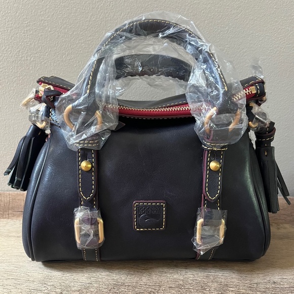 Dooney & Bourke Handbags - Dooney & Bourke Florentine Micro Satchel in Navy